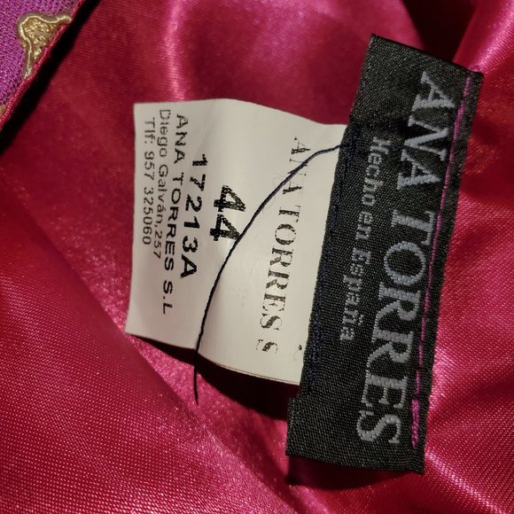 Ana Torres Fuchsia Column Mother of the Bride Taffeta Formal Gown - Picture 12 of 14